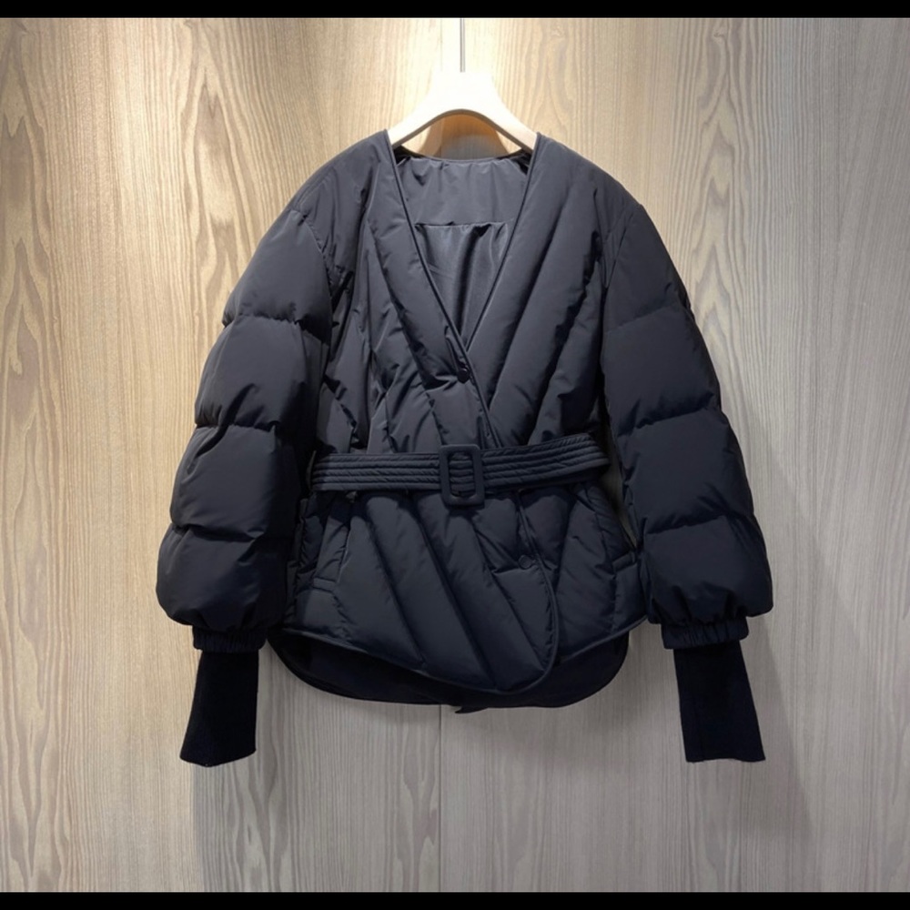 New Puff Down Quilted Tan color Streetwear Fashion women Autumn Winter Coat - Picture 9 of 16